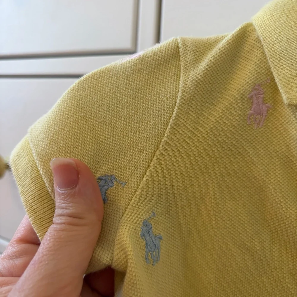 Ralph Lauren Yellow Logo Embroidered Romper 6 Months
